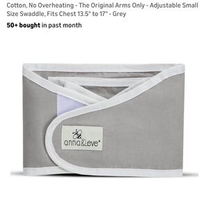 Anna & Eve Gray Adjustable Swaddle